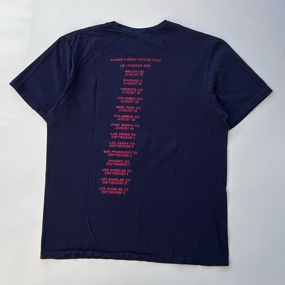 Duran Duran Future Past USA Canada 2021 Tour T Shirt Navy Blue Size Men’s Medium - Picture 3 of 6